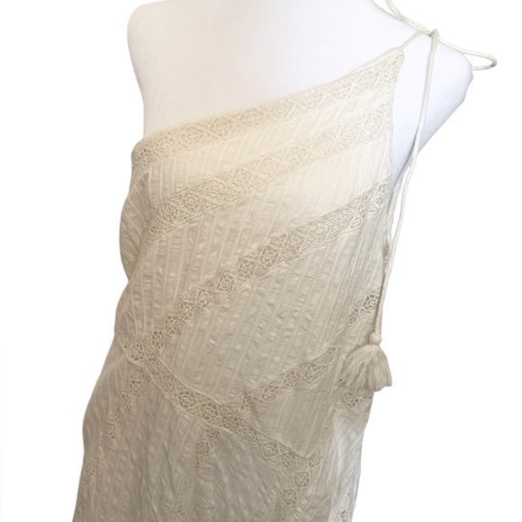 FREE PEOPLE BELLA ONE-SHOULDER MIDI DRESS in Ivory NWOT - Picture 6 of 13